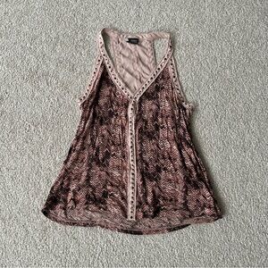 Sparkle & Fade Pink Flowy Tank Top